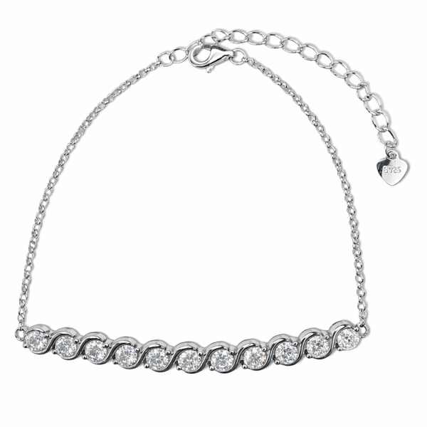 Elegantna ženska narukvica sa 12 Moissanit kamenja