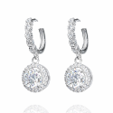 Viseće ženske naušnice sa moissanitom – elegantan i moderan dizajn